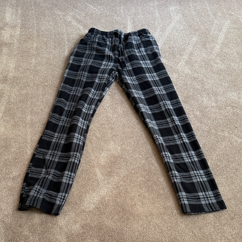 Plaid Black and Gray Men's Pajama Pants